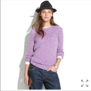 Madewell Soft Purple Fleck Wool Blend Sweater